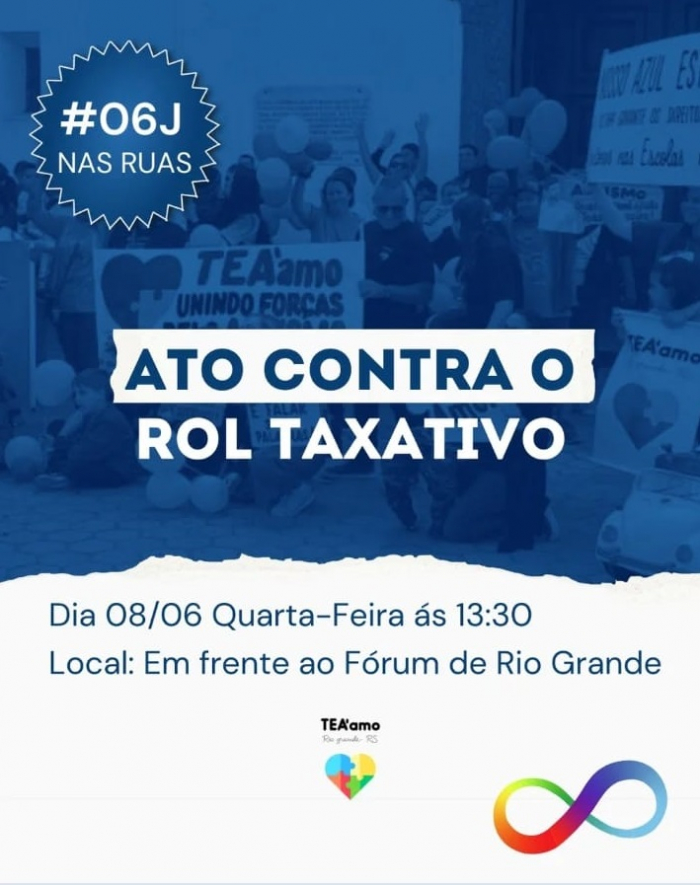Manifestação contra o Rol Taxativo da ANS acontece na próxima quarta-feira, 8
